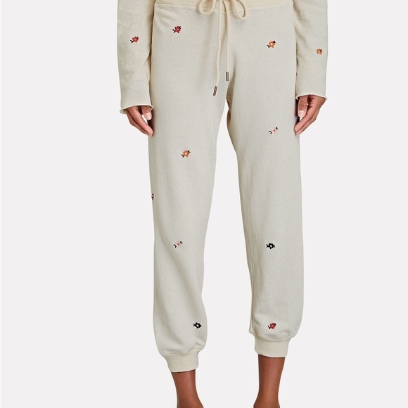 NWT The Great. Sherpa Sweatpants Washed White Floral